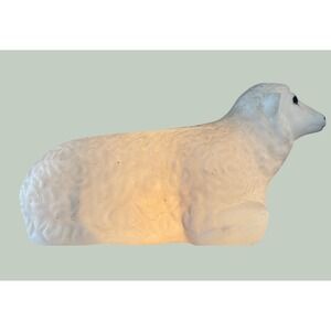 Vintage  Blow Mold Lamb Sheep Nativity Christmas Decor 18"
